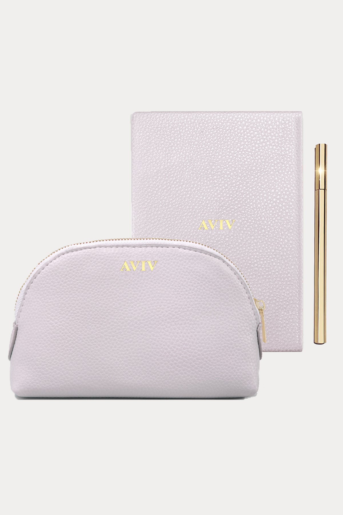 מארז מתנה: מחברת + תיק איפור