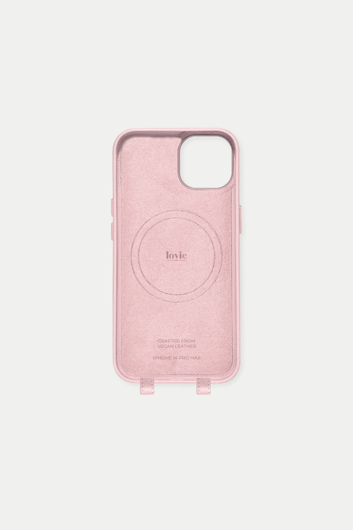 כיסוי עור ורוד + שרשרת טומי ורודה-כסף