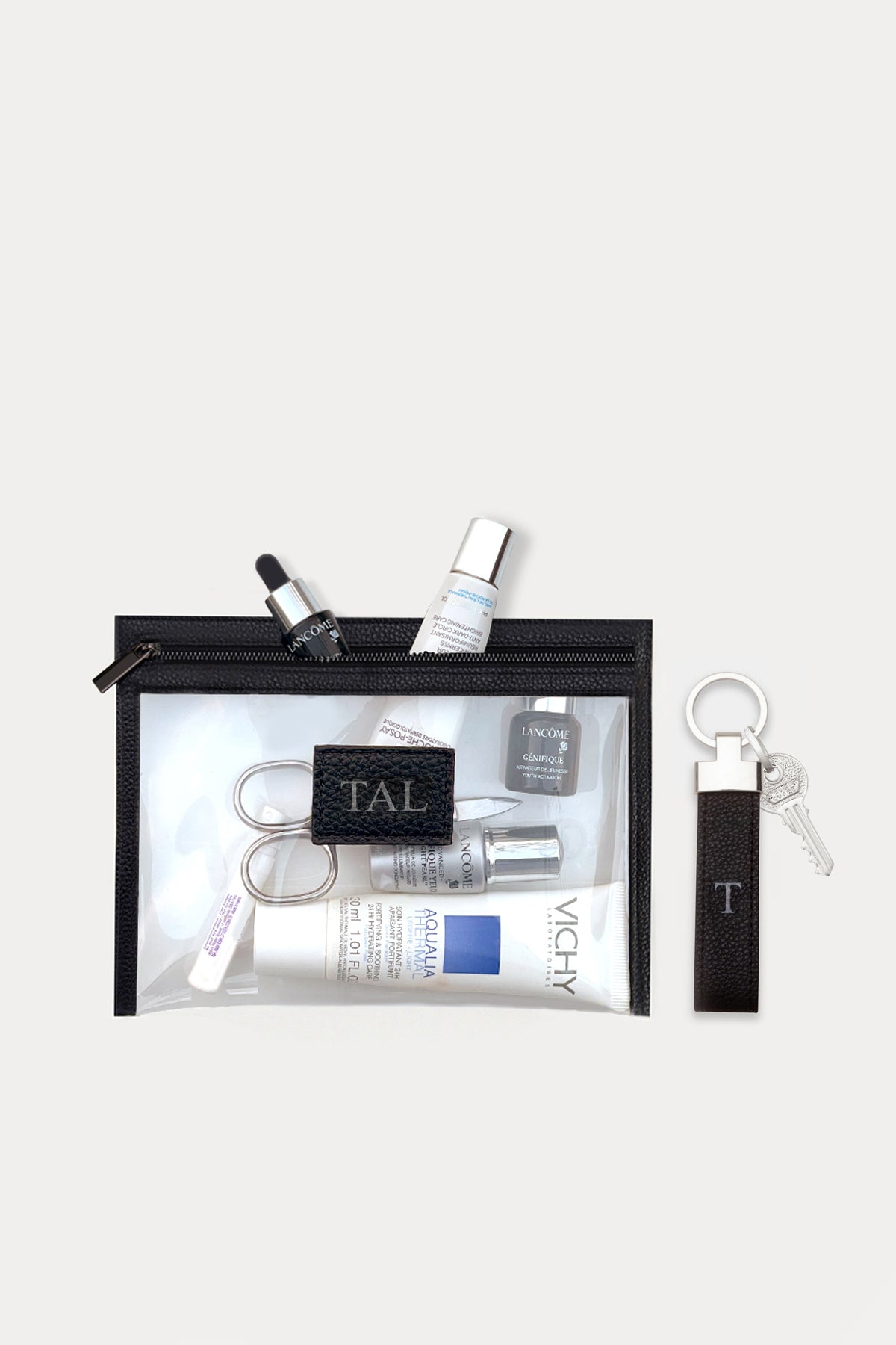 מארז מתנה: תיק איפור/רחצה קטן + מחזיק מפתחות