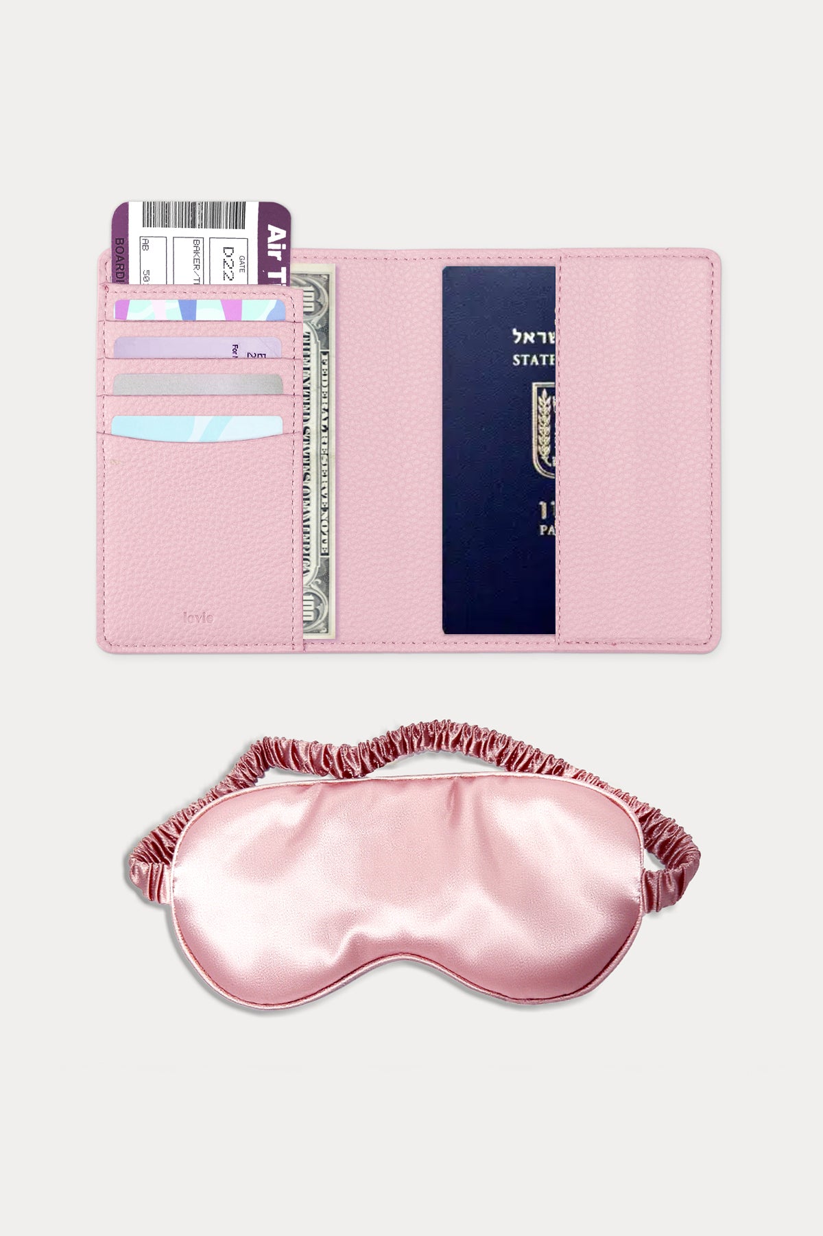 מארז מתנה: כיסוי לדרכון + כיסוי עיניים