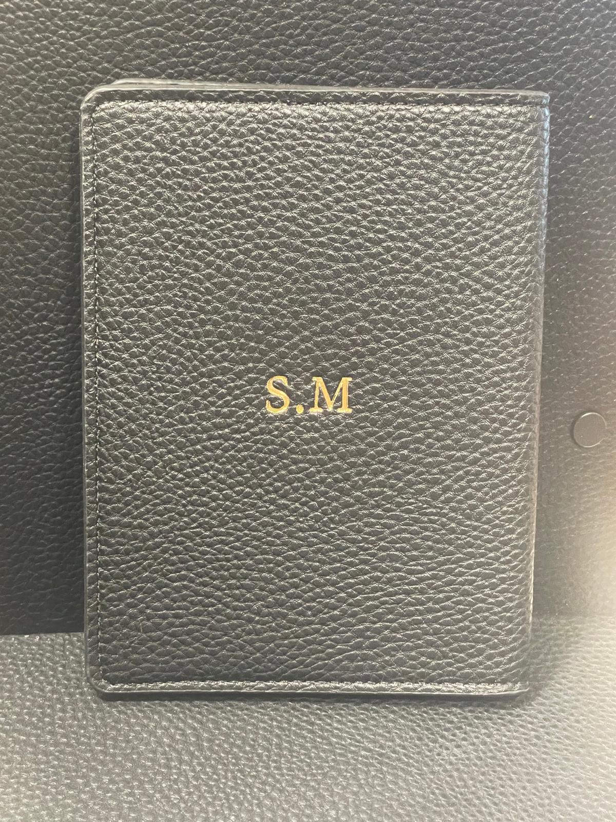 OUTLET - כיסוי לדרכון עם הטבעת זהב S.M