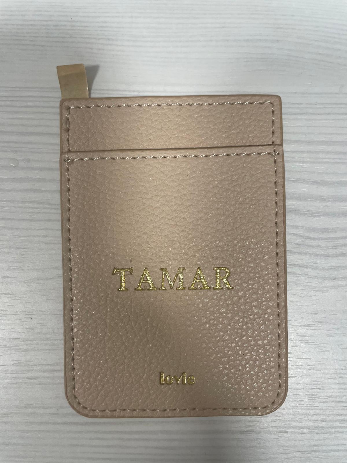 OUTLET - ארנק לטלפון עם הטבעה זהב TAMAR