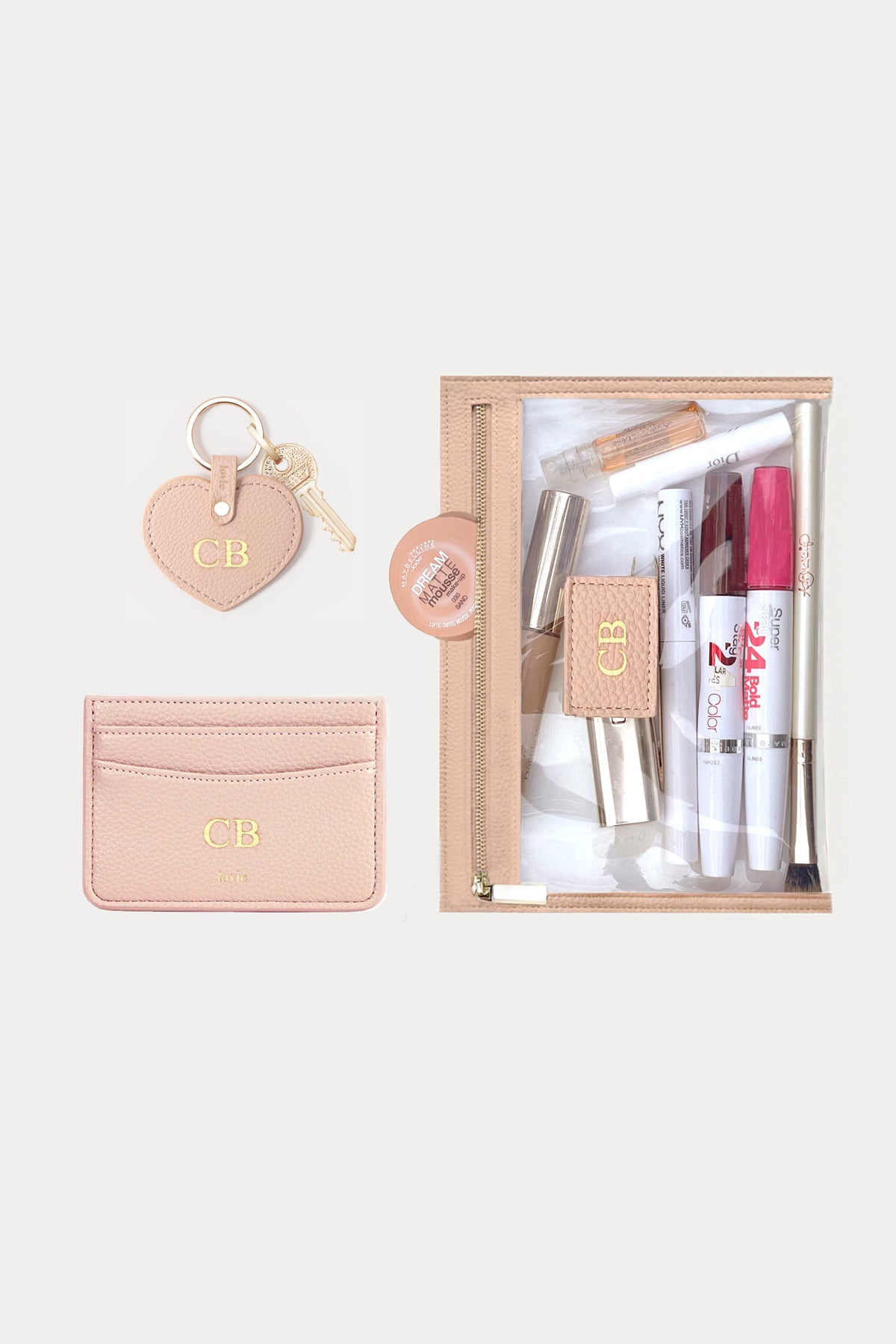 מארז מתנה לגיוס: חוגרון + תיק איפור (מיני) + מחזיק מפתחות