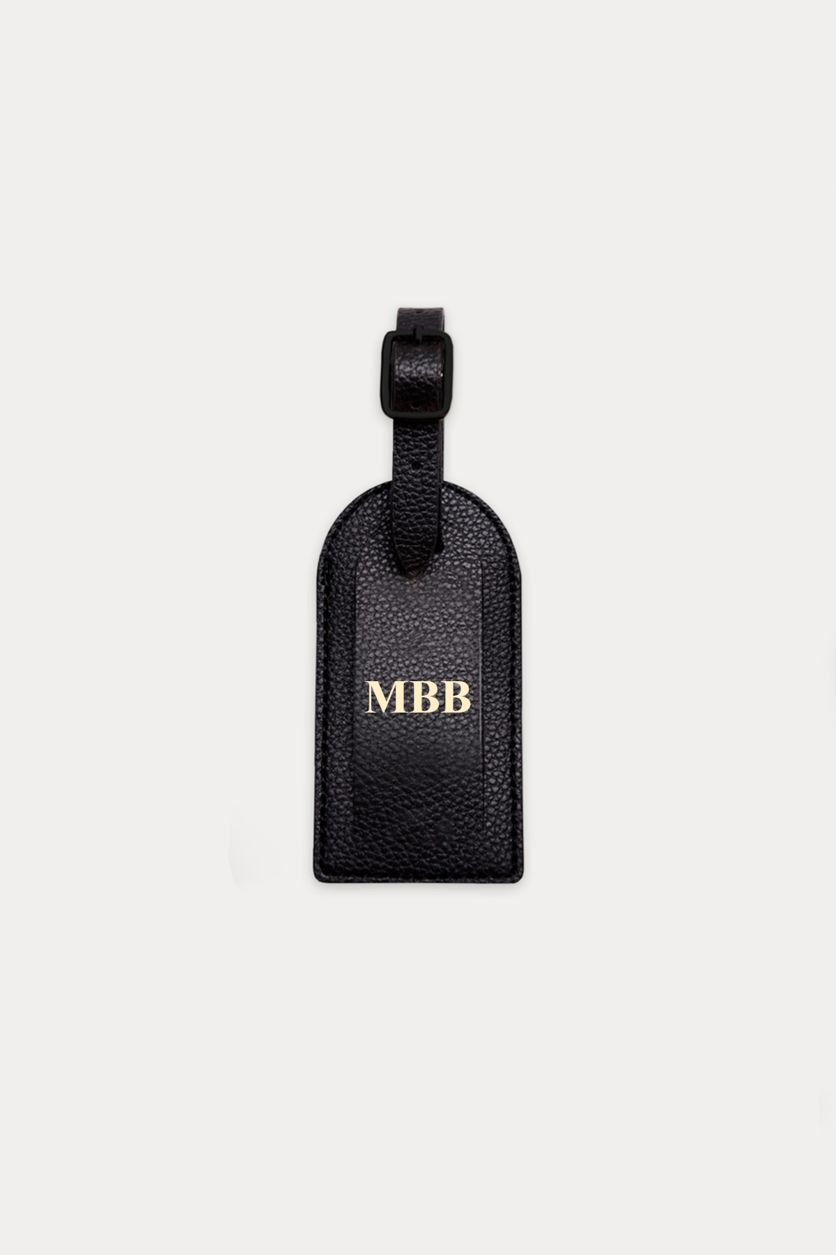 OUTLET - תג למזוודה בגוון שחור עם הטבעת זהב MBB