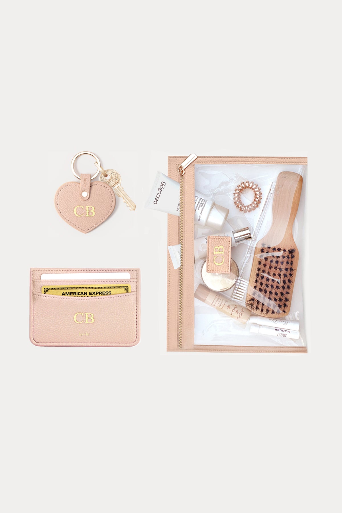 מארז מתנה לגיוס: חוגרון + תיק איפור (מיני) + מחזיק מפתחות