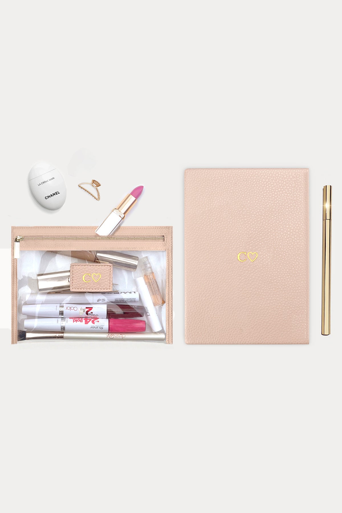 מארז מתנה: מחברת + תיק איפור