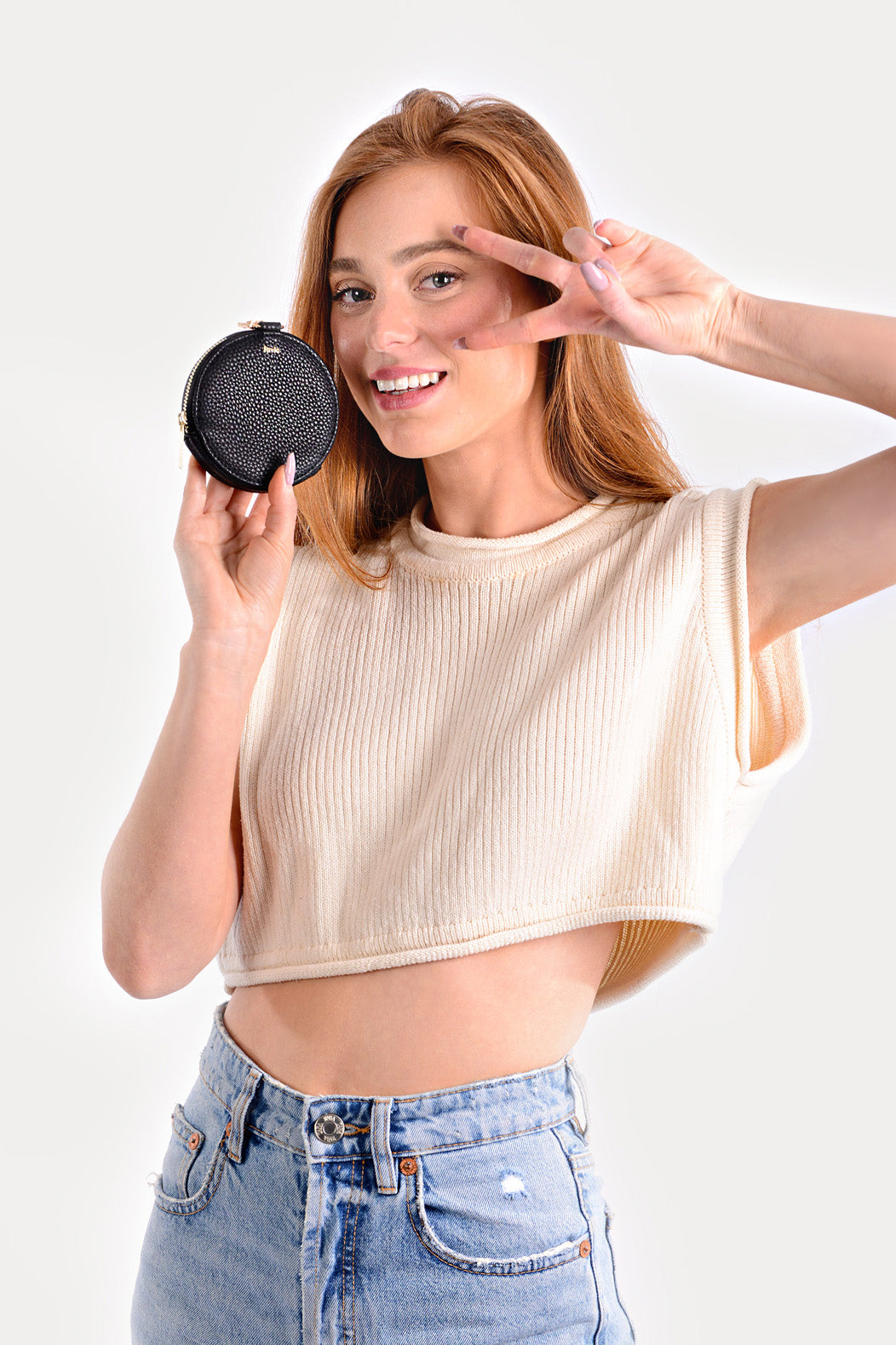 ארנק עגול לכרטיסי אשראי ומטבעות