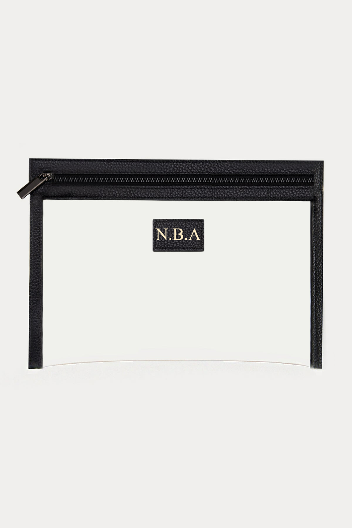 OUTLET - תיק איפור גדול עם הטבעה זהב N.B.A