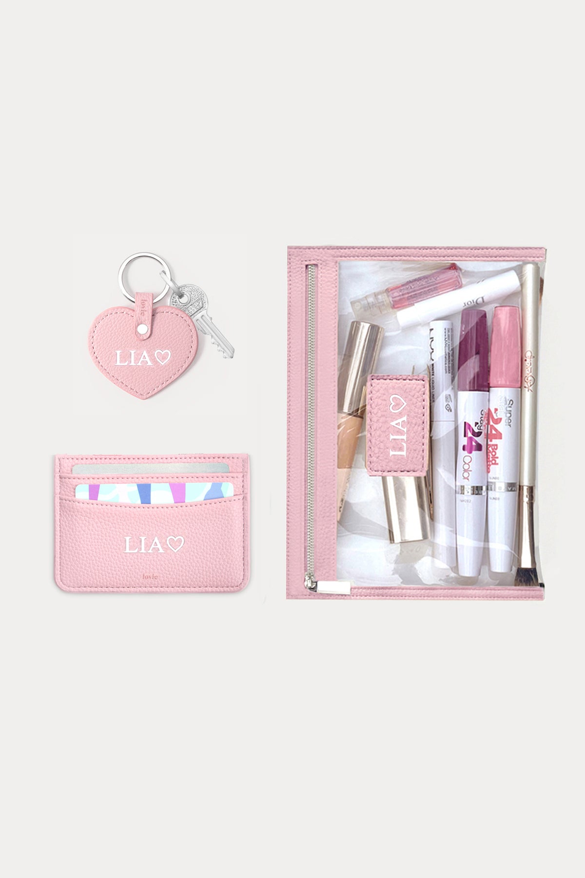 מארז מתנה לגיוס: חוגרון + תיק איפור (מיני) + מחזיק מפתחות